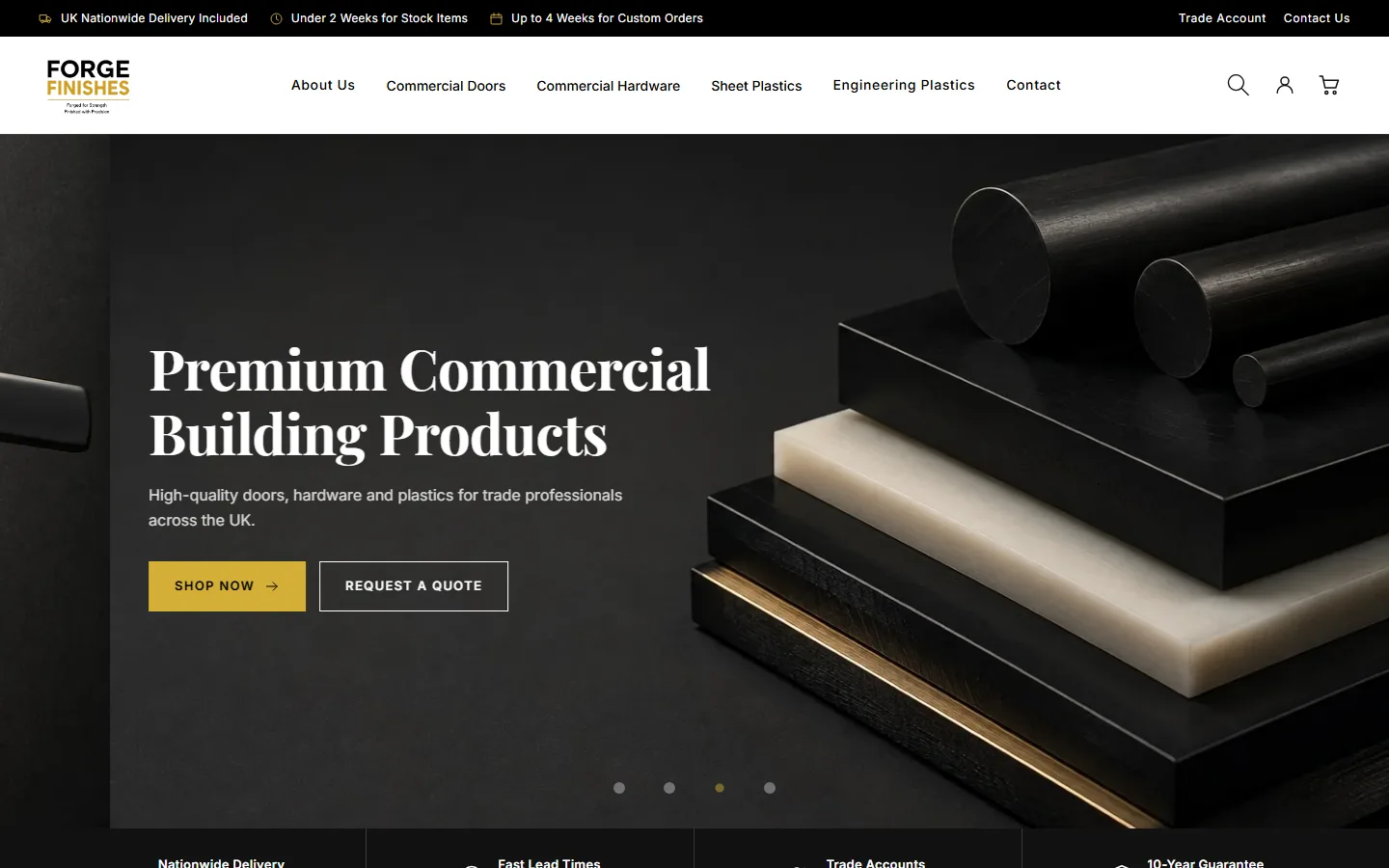 Forge Finishes Shopify store